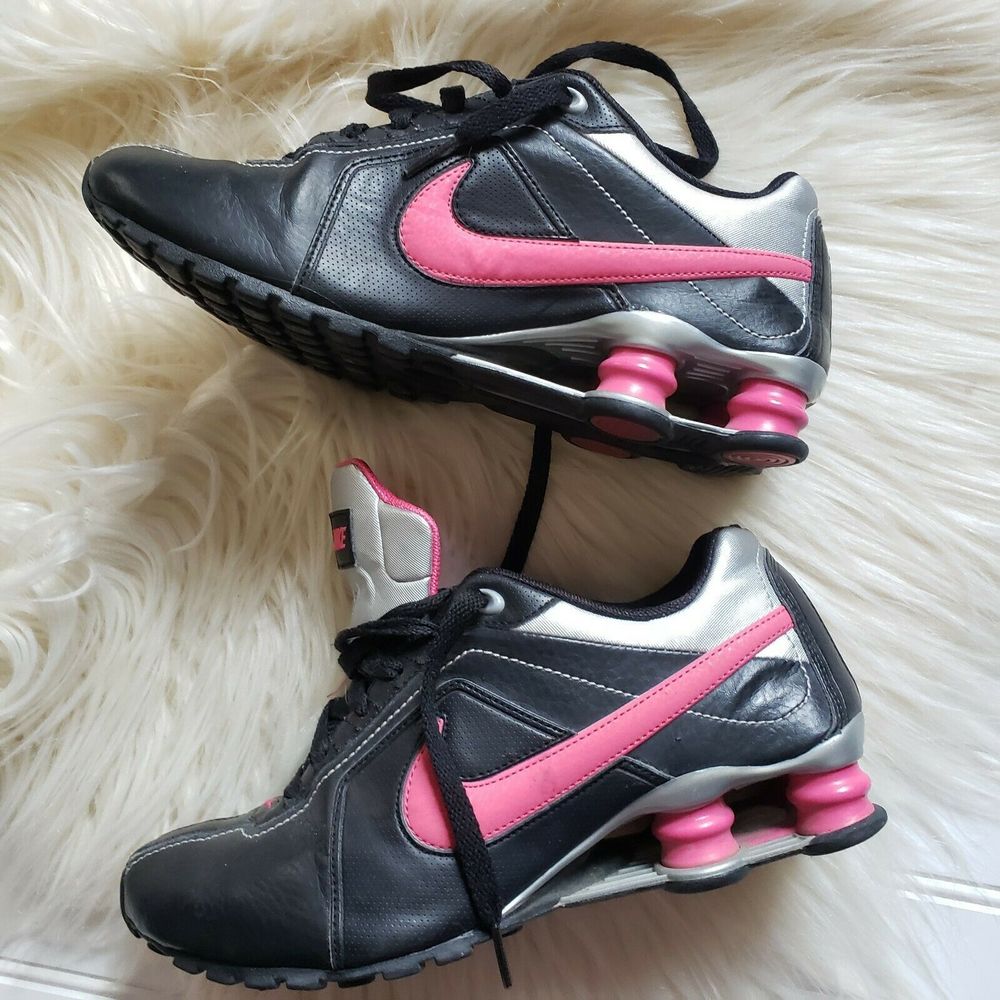 Nike Shox Conundrum Black Pink Sneakers Shoes - Picture 4 of 8